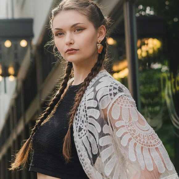 Pumpkin Pie Cake Turkey Bonfire Earrings for Women Dangling Jewelry - Picture 4 of 6